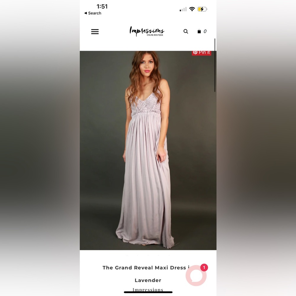 Wishlist apparel the grand reveal maxi dress